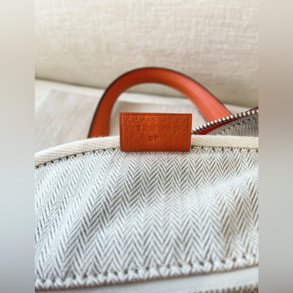 HERMES Victoria 35 Bag Clemence Leather Orange Poppy Palladium Hardware - Picture 13 of 16